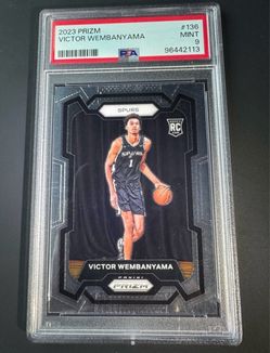 2023 Panini Prizm Victor Wembanyama Rookie RC #136 PSA 9