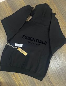 Black essentials hoodie