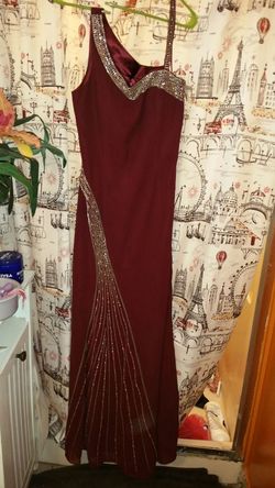 Burgundy dress
