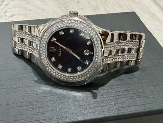 Bulova Crystal-Set Watch with Black Dial