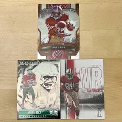 Jerry Rice 3-Card Lot – Topps & Panini • 49ers + College