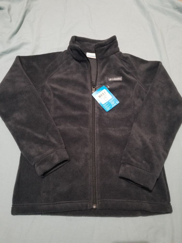 NWT Boys Columbia black fleece L