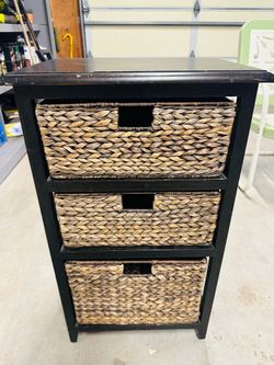 Night stand side table with 3 drawers