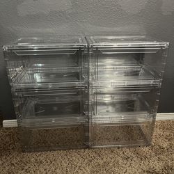 Shoe display clear sneaker boxes