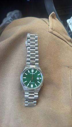 Automatic watch green dial