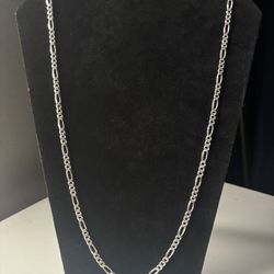 4.2mm Figaro Link Sterling Silver Chain 30”