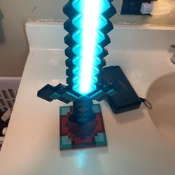 Minecraft Diamond Sword Night Lamp New 