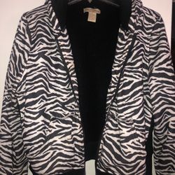 Women’s Size XL Zebra Jacket $10