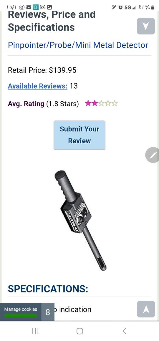 Cobra Metal Detector And Automax V4 Wand for Sale in Fort Myers, FL