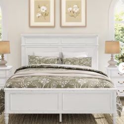 Bed Frame With Mattress (new)  Queen 