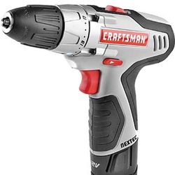 CRAFTSMAN Nextec 12V Compact Lithium-Ion 3/8" 2-Speed Drill/Driver Kit 17586 Missing Battery 