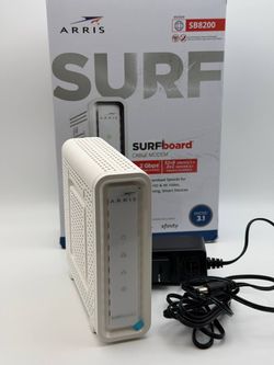 ARRIS SURFboard SB8200 DOCSIS 3.1 Cable Modem 32x8 Gig-Speed Ethernet White