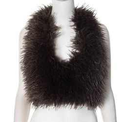 Fur Halter Top