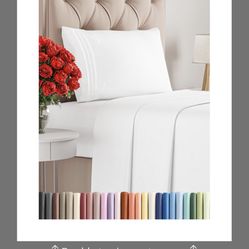 Twin XL Size 3 Piece Sheet Set - Comfy Breathable & Cooling Bed Sheets Set - Hotel Luxury Bedding For Women, Men, Kids, Teens, Boys & Girls - Deep Poc