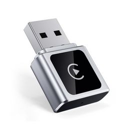 Wireless Carplay Adapter for Apple iPhone, Converts Wired to Wireless CarPlay Adapter, Mini CarPlay Wireless Kit with USB-C to USB-A Adapter for Cars 