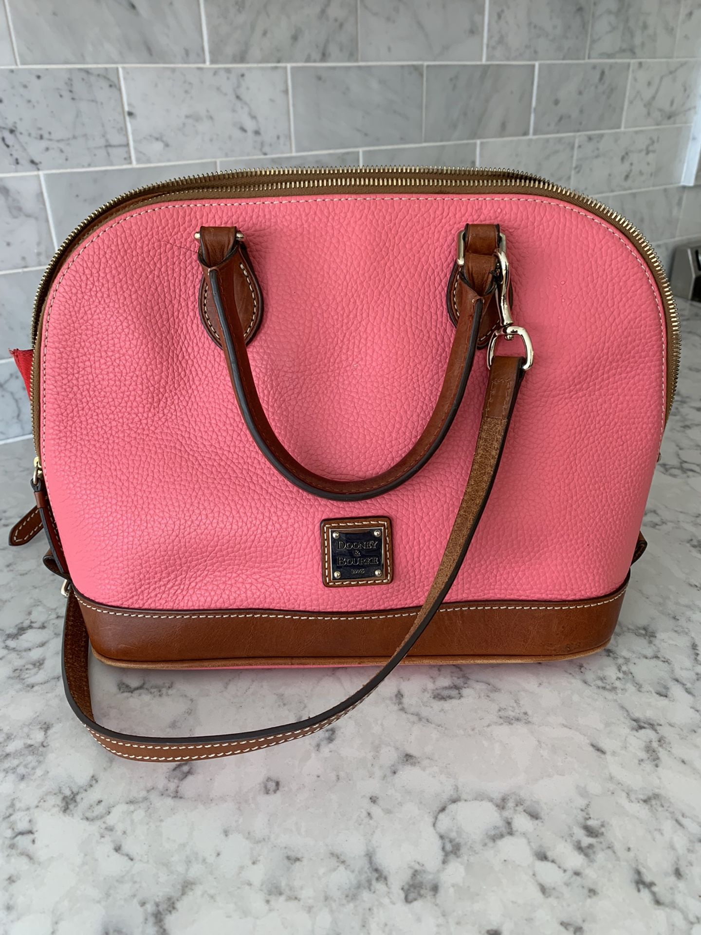 Dooney & Bourke Pebble Grain Zip Zip Satchel