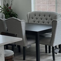 Dining Chairs (4) Plus Settee Bench  (Table Not Included)