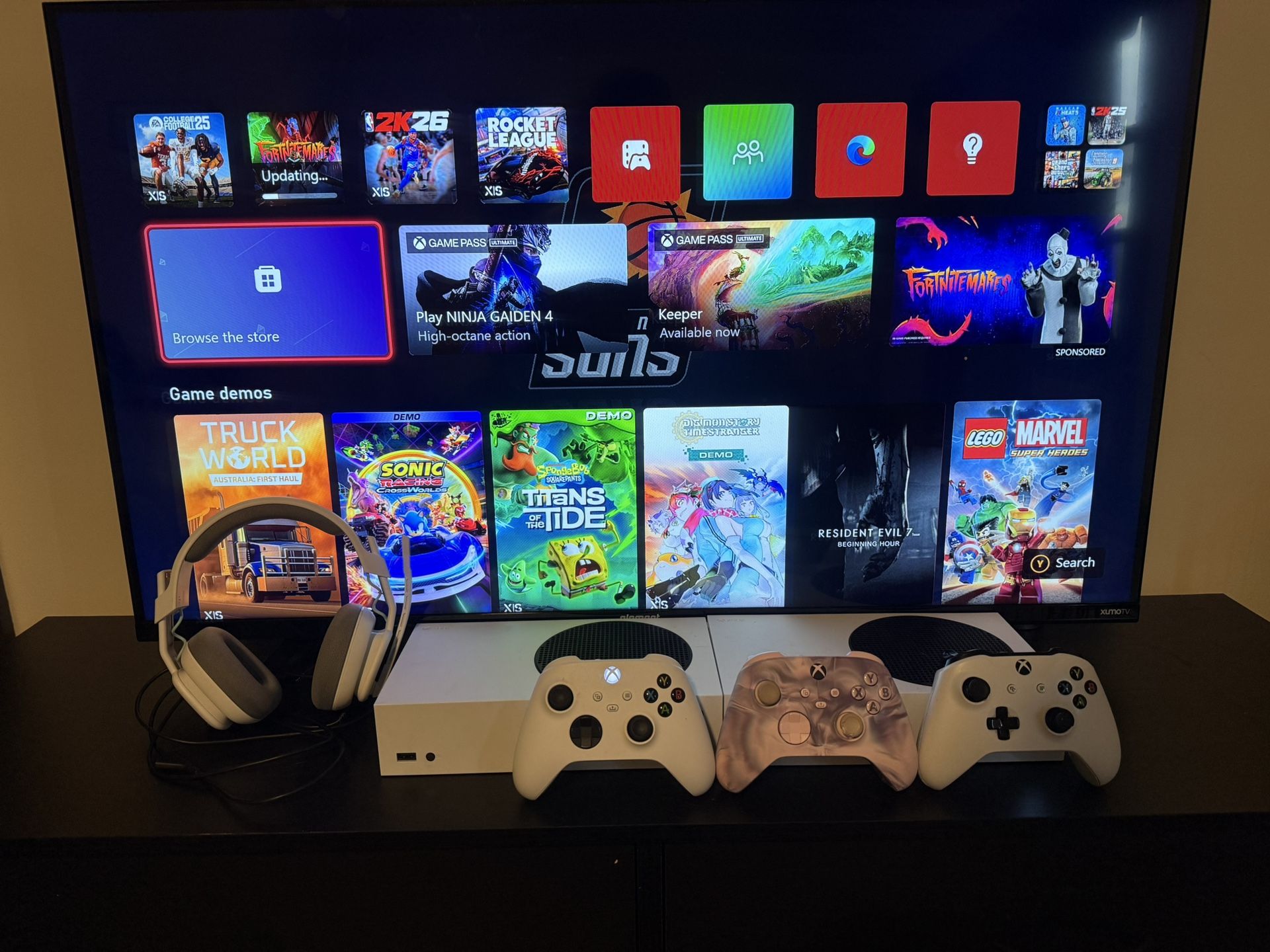 Xbox Series S + Controller + Astro A10 Headset – $235