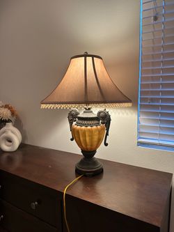 Table Lamp with Beaded Shade