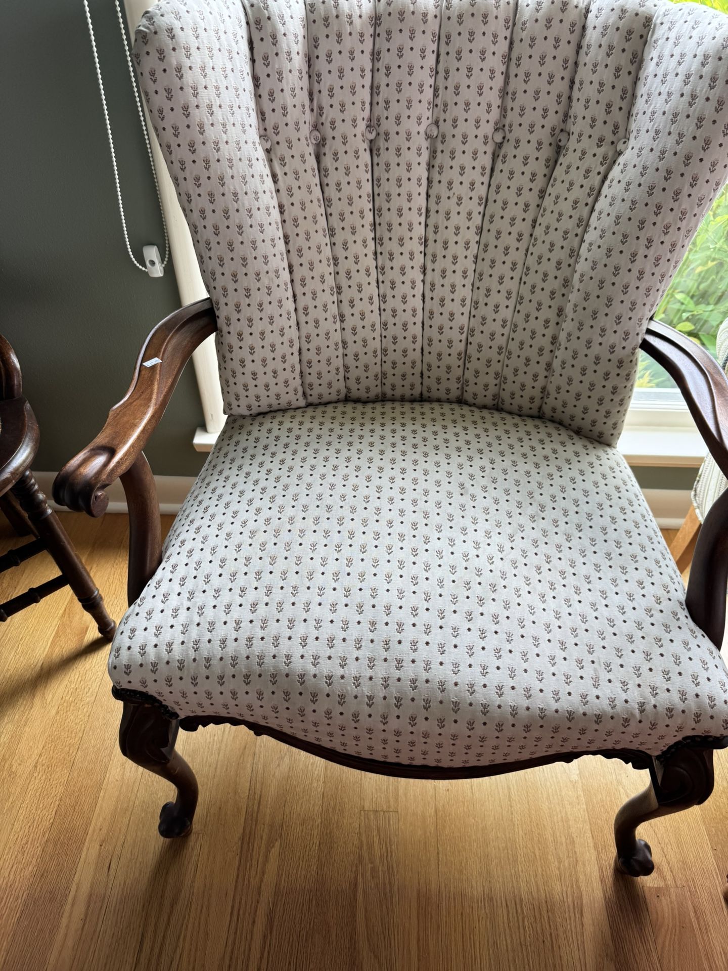 Floral Upholstered Armchair – 28"W x 24"D x 38"H