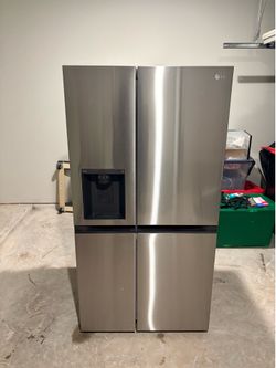 27 cu. ft. Side by Side Smart Refrigerator w/ Craft Ice, External Ice and Water Dispenser in PrintProof Stainless Steel