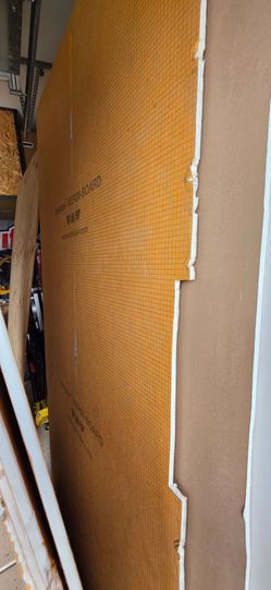 Schluter Kerdi board and 1/2" drywall