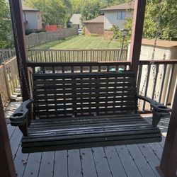Wooden Hanging Bench