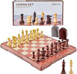 Kids chess set with magnetic field