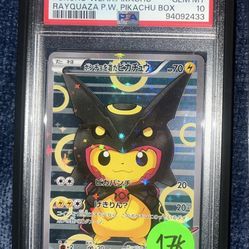 2016 Shiny Rayquaza Pikachu Poncho Promo PSA 10