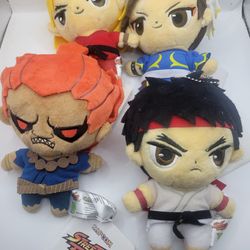 Street Fighter x little buddy Keychain hanger plush set of 4