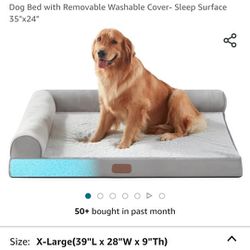 X-Large Memory Foam L Shaped Dog Bed,Supportive Orthopedic Pet Couch Bed Waterproof Non-Slip Bottom Dog Bed with Removable Washable Cover- Sleep Surfa