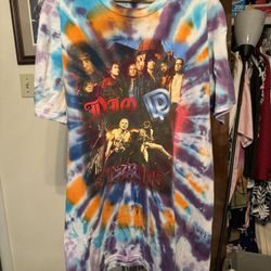 2002 Authentic Scorpions Dio Deep Purple Tie Dye Tour Shirt Size XL