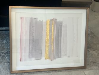 Large pink abstract painting