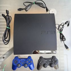 PS3 Playstation 3 Console with 2 Remotes
