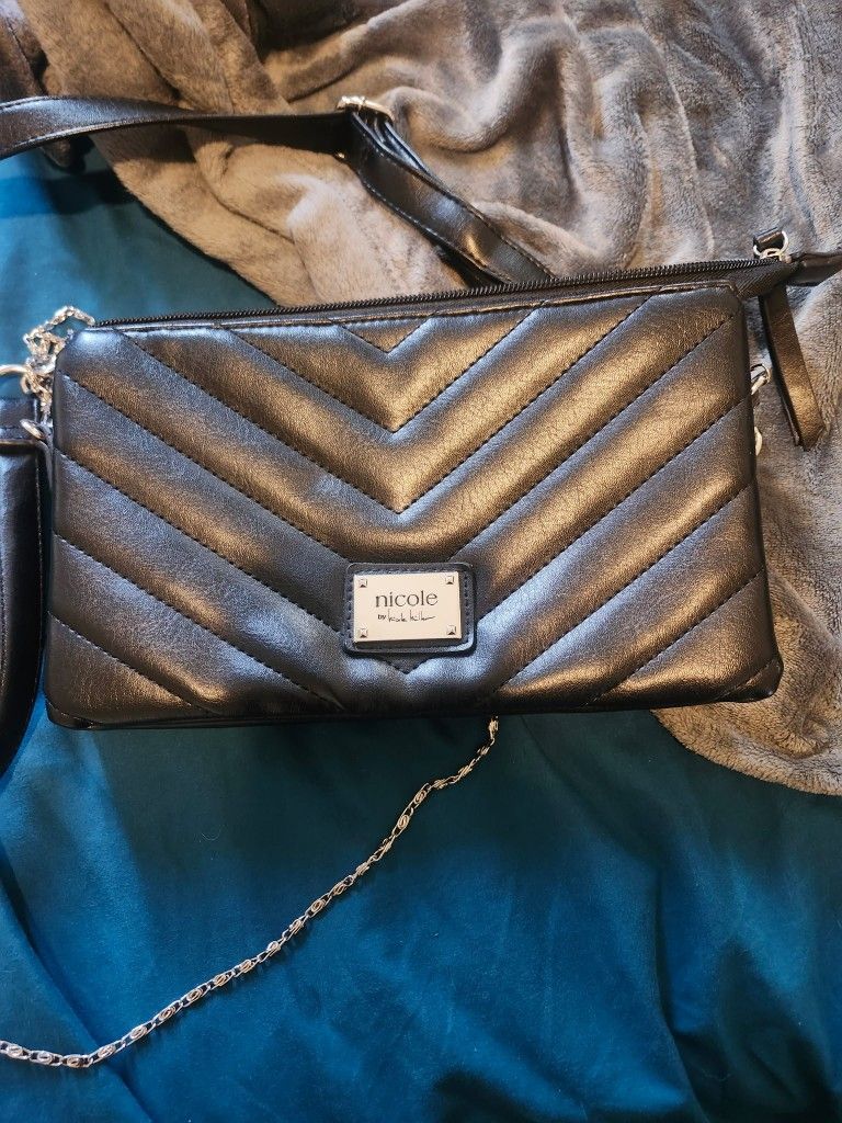 Nicole by Nicole Miller Quilted Crossbody Bag Black