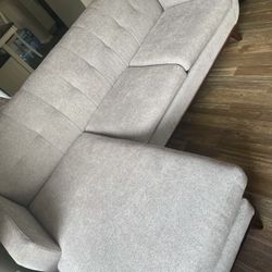 Moving Sale OBO - Rooms to Go New Gray Sectional, Armchair, And Two Teal Pillows