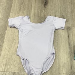 Ballet Leotard Short Sleeve Girls Ballerina Size S Lavender