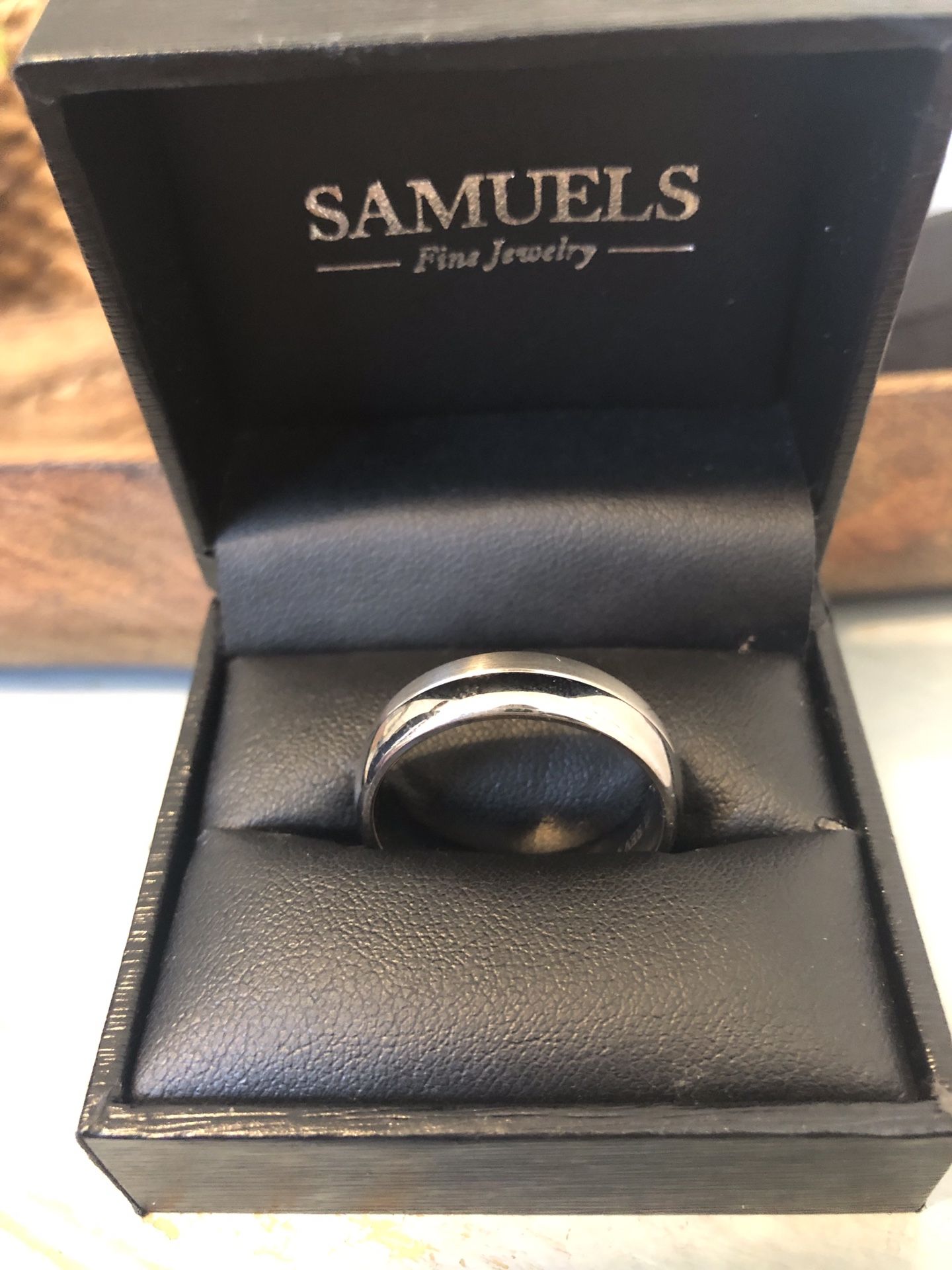 Titanium white gold ring. Size 12
