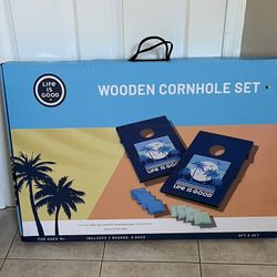 New in Box Life Is Good Cornhole Set