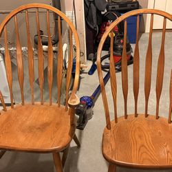 Oak Kitchen Table And 6 Chairs