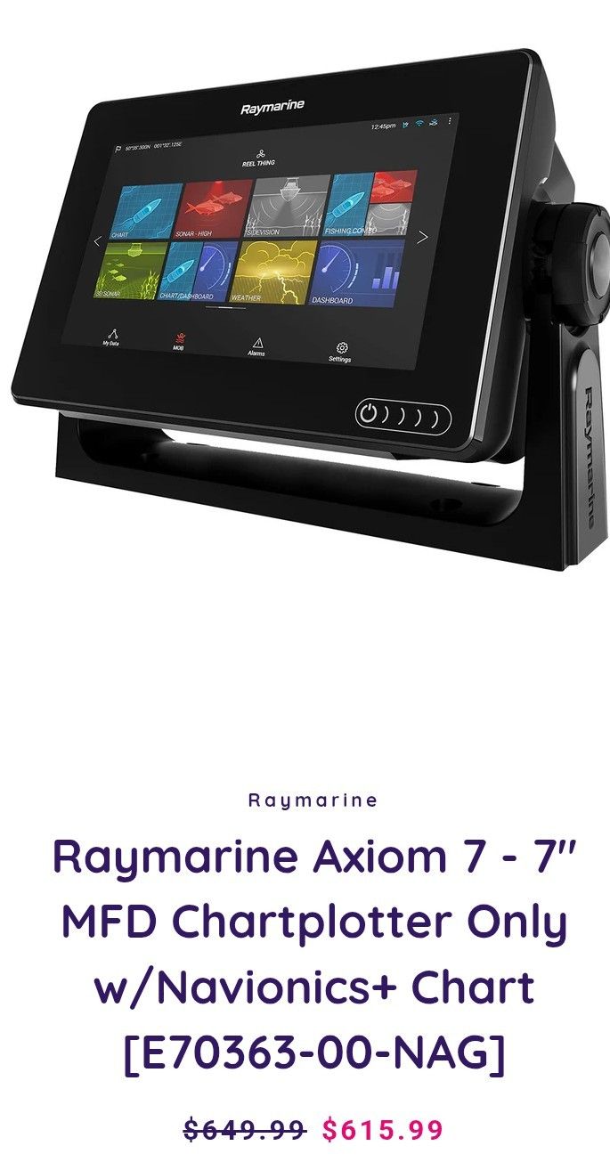 Raymarine Axiom 7 With Seaview Swivel Binacle Pod