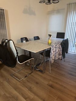 6 seat dining room table and chairs