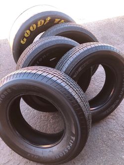 New 245 70 R 17 Firestone all season radials. New 2026 dealership take offs $399.