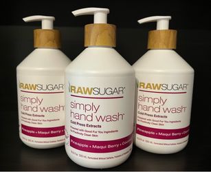 (PACK OF 3) RAW SUGAR HAND SOAPS VEGAN FORMULA!!!!!!