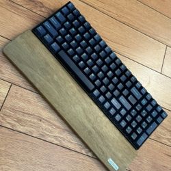 Keychron K4 96% Mechanical Keyboard- Aftermarket Keycaps, Blue Clicky Switches, & Wrist Rest