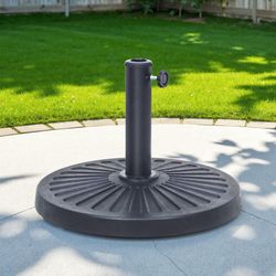 26.5 lbs Outdoor Patio Market Umbrella Base, Patio Umbrella Stand for Yard Garden Poolside in Black