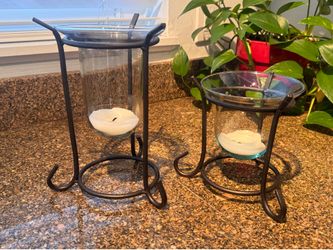 Pair of deep candle holders