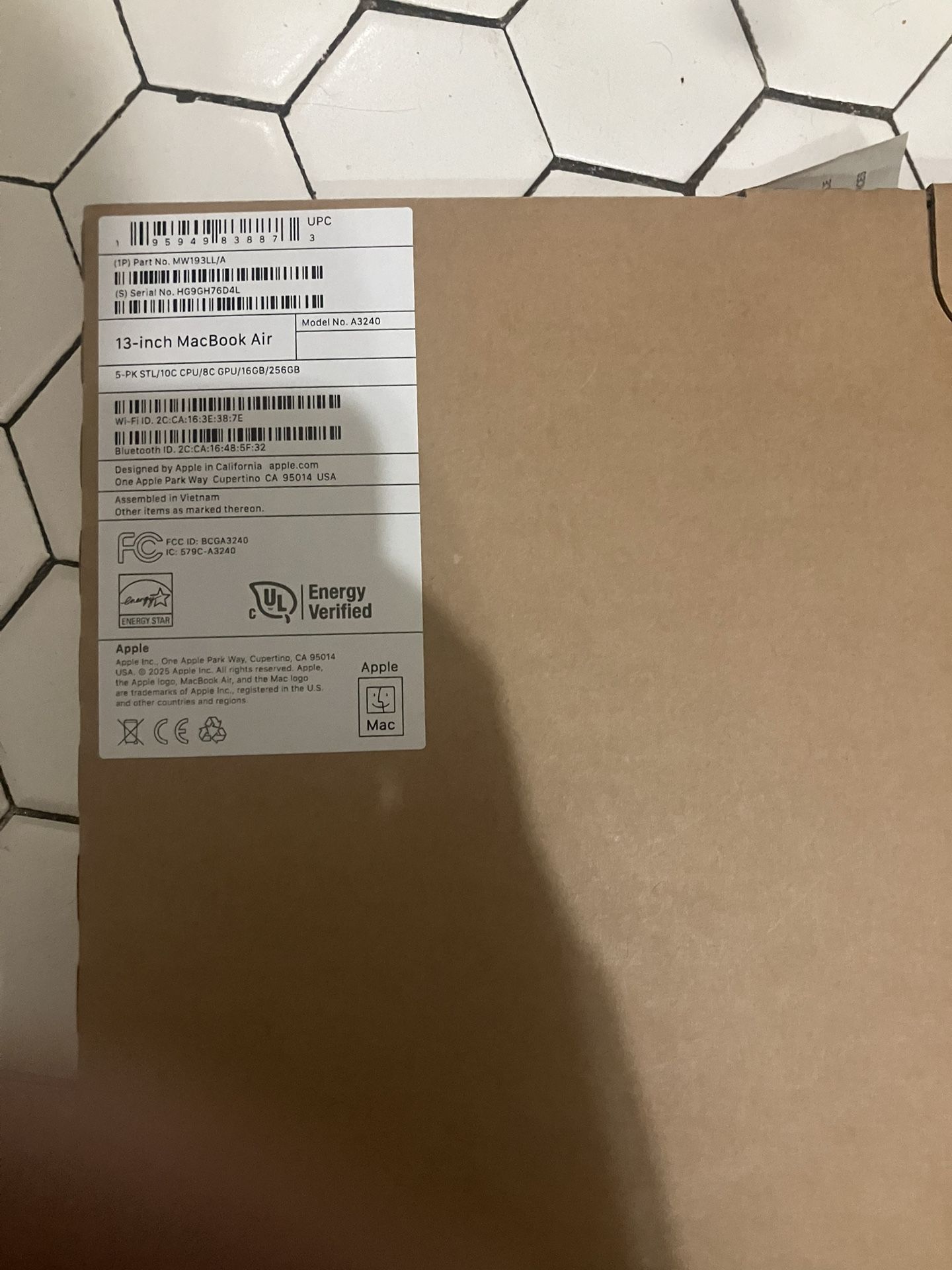 MacBook Air 13 Inch 16gb/256gb