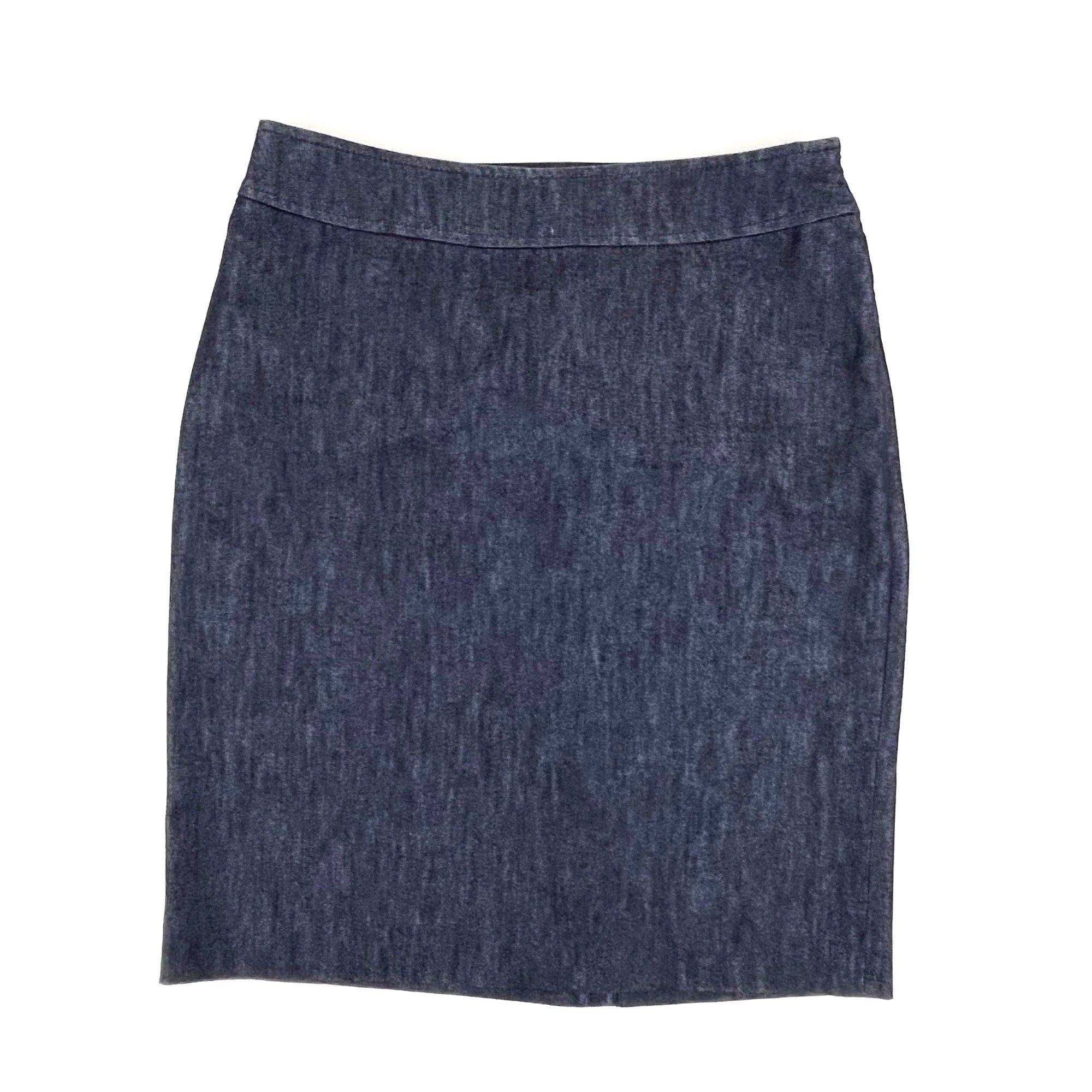 Women's Denim Pencil Skirt Halogen Size 4 Blue Knee-Length