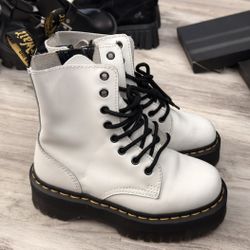 White Dr Marten Jadon Boots
